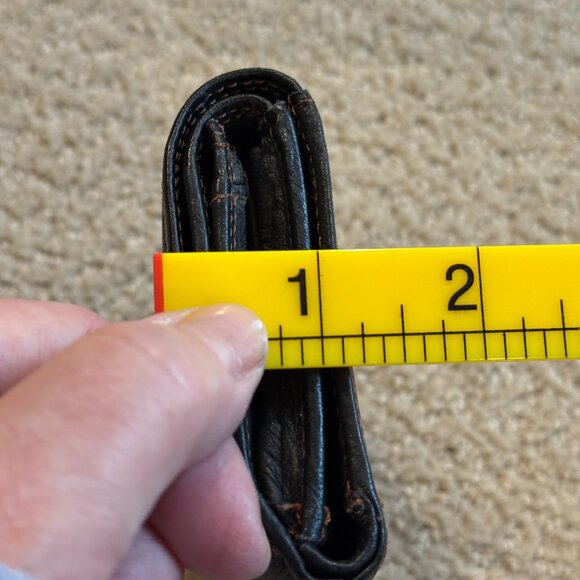 Lloyd Baker Women's Leather Wallet Multi Fold Black 2 Flaps and Zip Coin Pocket - Picture 13 of 16